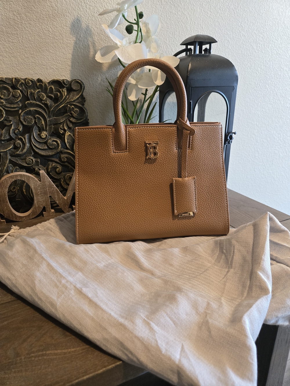 Tan Inspired Leather Top-Handle Women’s Tote - Designer-Inspired